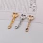 26mm Special-shaped Love Buckle Eight-character Lobster Set Metal Keychain Diy Jewelry