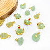 Gold Inlaid Jade Alloy Jewelry Diy Accessories Safety Buckle Gourd Blessing Hand String