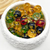 Five-way God of Wealth Beads Six-word Mantra Loose Glass Bracelet Diy Accessories Cinnabar