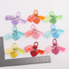 Colorful Love Transparent Candy Bear Keychain Diy Student Schoolbag Pendant Mobile Phone
