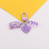 Colorful Love Transparent Candy Bear Keychain Diy Student Schoolbag Pendant Mobile Phone