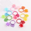 Candy Color Transparent Star Love Book Ring Key Chain Pendant Handmade Diy Bag Hanging