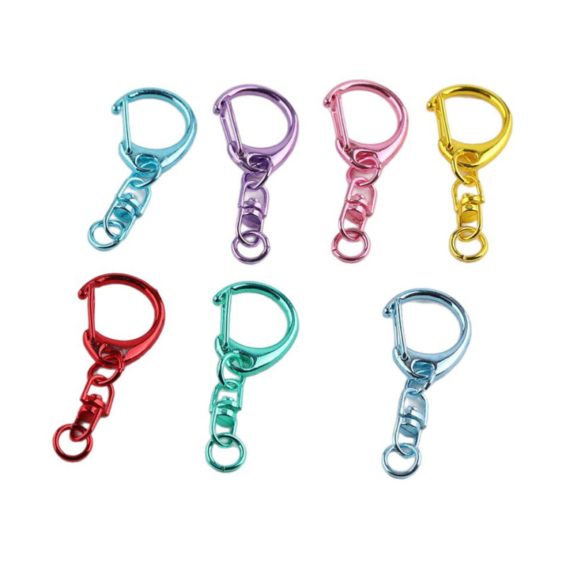 Color Electrophoresis Alloy C Buckle with 8-character Keychain Diy Handmade Toy Doll