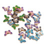 National Style Double-sided Two-color Butterfly Drip Oil Alloy Pendant Handmade Diy Hair