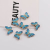 National Style Double-sided Two-color Butterfly Drip Oil Alloy Pendant Handmade Diy Hair