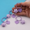 Small Fresh Star Acrylic Love Metal Keychain Handmade Diy Bag Decoration Pendant Jewelry