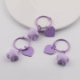 Small Fresh Star Acrylic Love Metal Keychain Handmade Diy Bag Decoration Pendant Jewelry