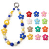 19mm Acrylic Oil Dripping Five-petal Flower Hand-beaded Handmade Diy Bracelet Necklace