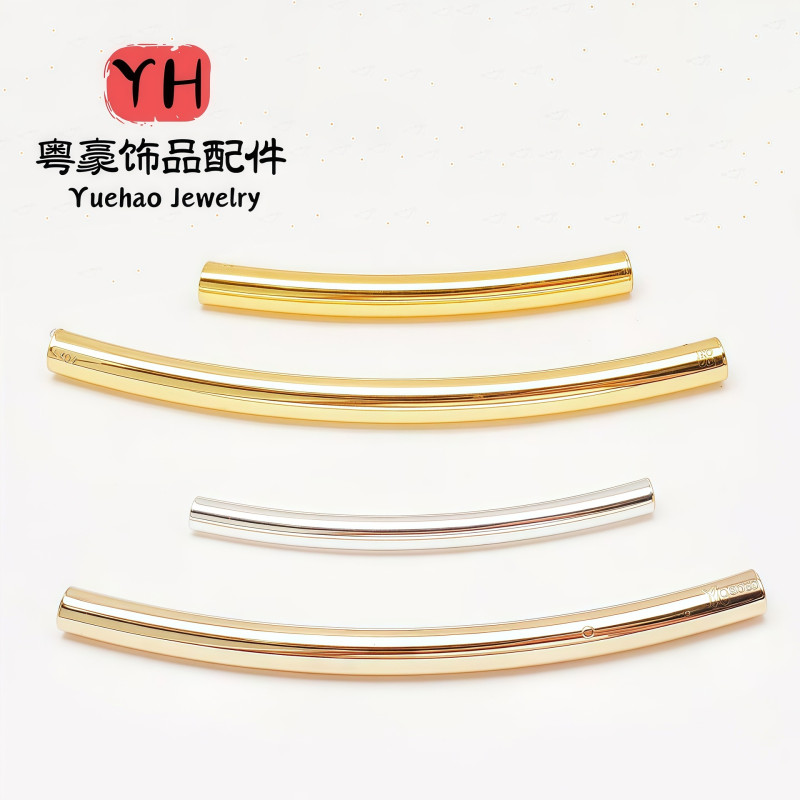 14k Gold-filled Color-preserving Glossy Elbow Pipe Diy Handmade Round Beading Material