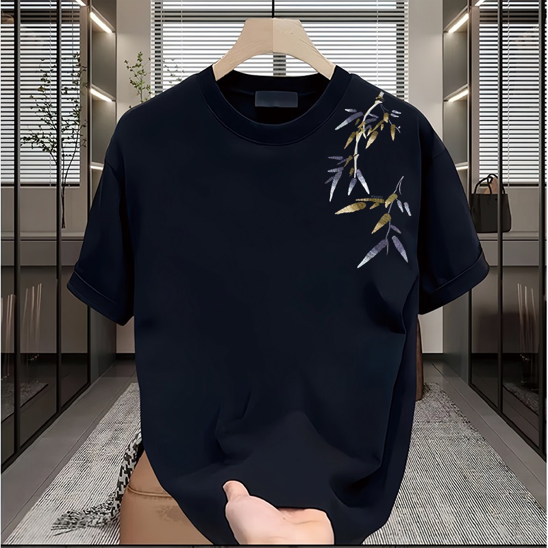 Pure Cotton Summer New Style Short-sleeved T-shirt for Men and Women, National Trend