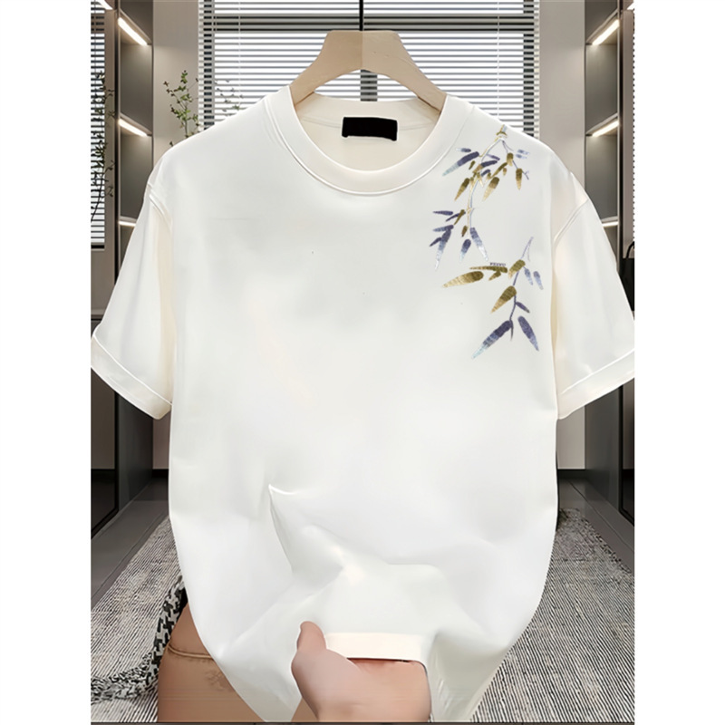 Pure Cotton Summer New Style Short-sleeved T-shirt for Men and Women, National Trend