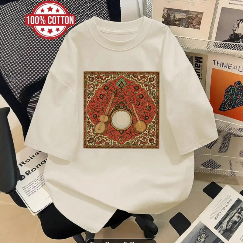 Pure Cotton Short-sleeved Women's T-shirt Summer 2025 New Loose T-shirt Design Niche and