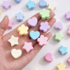 Acrylic Cream Large Hole Beads Five-pointed Star Plum Blossom Love Handmade Diy Homemade
