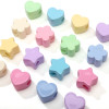 Acrylic Cream Large Hole Beads Five-pointed Star Plum Blossom Love Handmade Diy Homemade