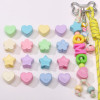 Acrylic Cream Large Hole Beads Five-pointed Star Plum Blossom Love Handmade Diy Homemade