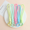 Colorful and Versatile Hand-woven Rope Mobile Phone Lanyard Short Doll Keychain Anti-lost