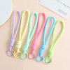 Colorful and Versatile Hand-woven Rope Mobile Phone Lanyard Short Doll Keychain Anti-lost