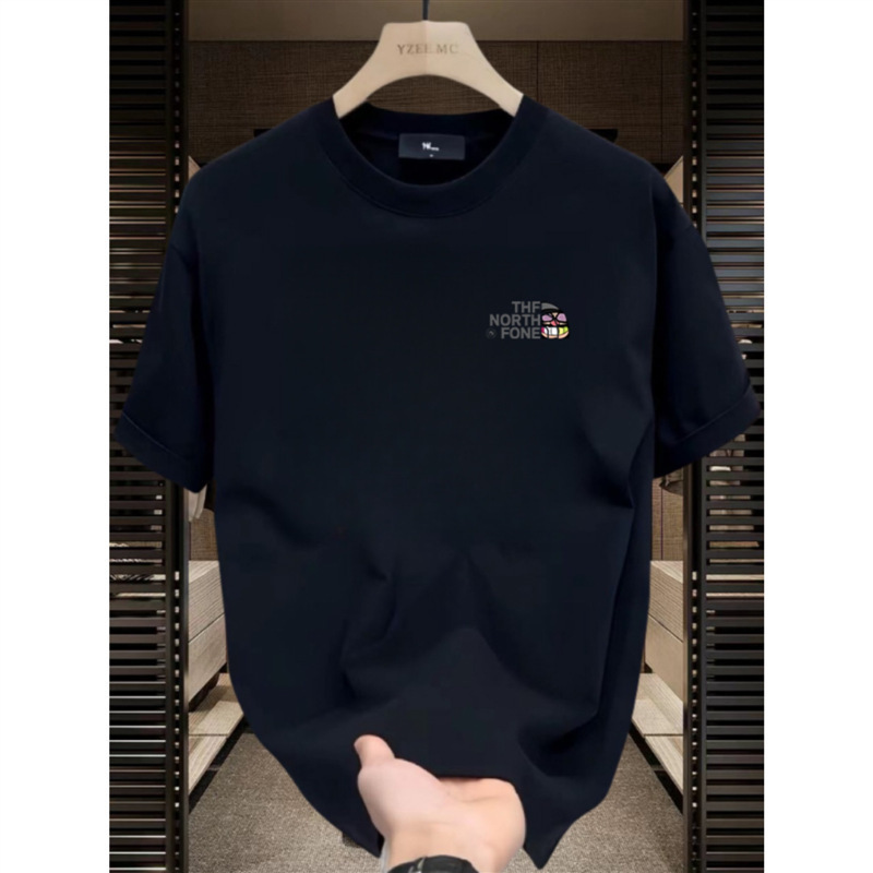 Pure Cotton 2024 New Summer Short-sleeved T-shirts for Men and Women Heavyweight Loose