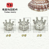 14k Gold-filled Color-preserving Crown Large Hole Beads, Micro-paved Zircon Flower Hat