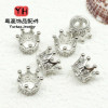 14k Gold-filled Color-preserving Crown Large Hole Beads, Micro-paved Zircon Flower Hat
