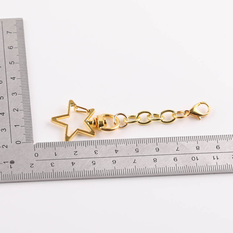 Five-pointed Star Chain with Lobster Clasp Set Metal Keychain Handmade Diy Plush Doll