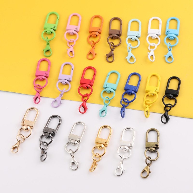 Candy Color Paint Revolving Door Buckle Hanging Lobster Set Diy Handmade Plush Toy Key