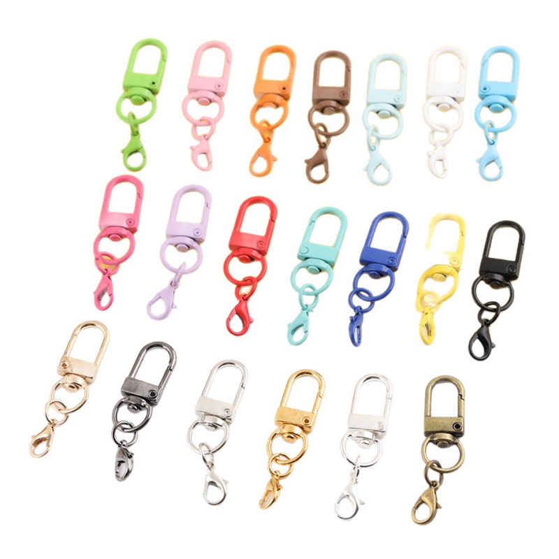 Candy Color Paint Revolving Door Buckle Hanging Lobster Set Diy Handmade Plush Toy Key