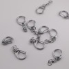 Simple C Buckle Hanging 8-character Rotatable Circle Metal D Keychain Diy Handmade