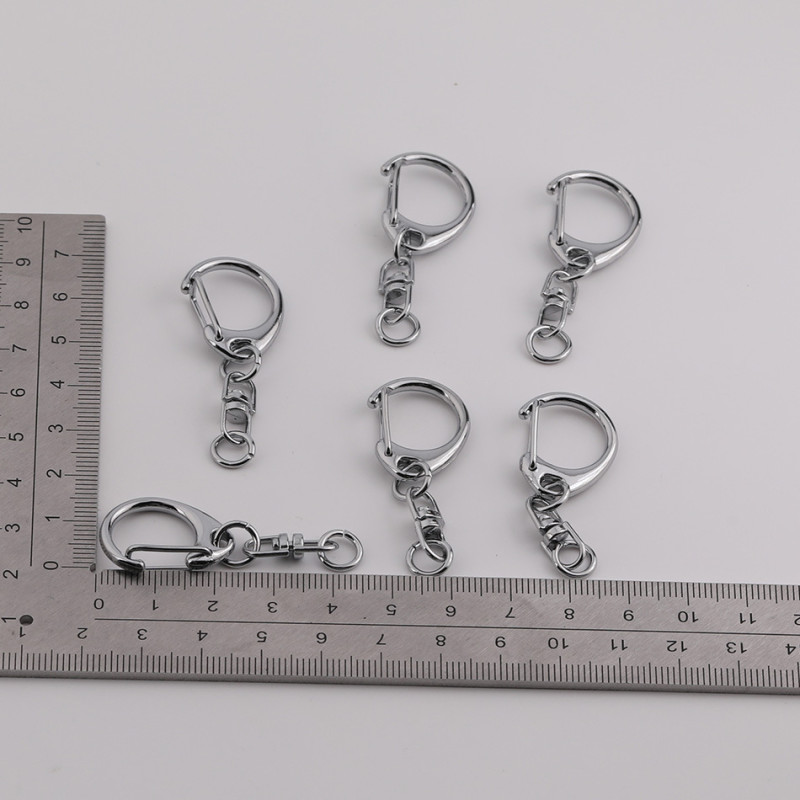 Simple C Buckle Hanging 8-character Rotatable Circle Metal D Keychain Diy Handmade