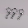 Simple C Buckle Hanging 8-character Rotatable Circle Metal D Keychain Diy Handmade