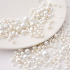 3-5mm White Glass Pearl Loose Beads Hand String Handmade Diy Bracelet Necklace Jewelry