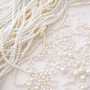 3-5mm White Glass Pearl Loose Beads Hand String Handmade Diy Bracelet Necklace Jewelry