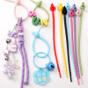 Colorful Silicone Double-hole Gourd Tie Multi-functional Tie About 20cm Long Handmade Diy