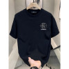 European Code Pure Cotton Hong Kong Style Short-sleeved Tops for Men and Women Summer