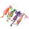 Creative Ins Colorful Hand-beaded Knotted Braided Rope Star Pendant Keychain Diy Bag