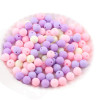 6-16mm Mixed Color Frosted Acrylic Solid Paint Round Beads Loose Diy Handmade Beaded