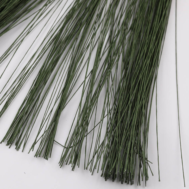 Floral Paper Wrapped Green Thin Wire Flower Shop Pole Metal Packaging Material Diy