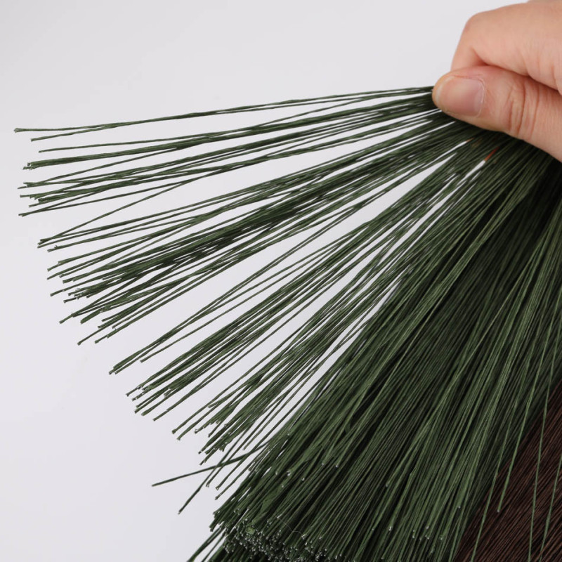 Floral Paper Wrapped Green Thin Wire Flower Shop Pole Metal Packaging Material Diy