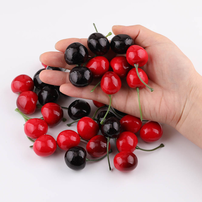 2.5cm Simulated Fruit Foam Cherry Decorative Accessories Home Decoration Ornaments Props