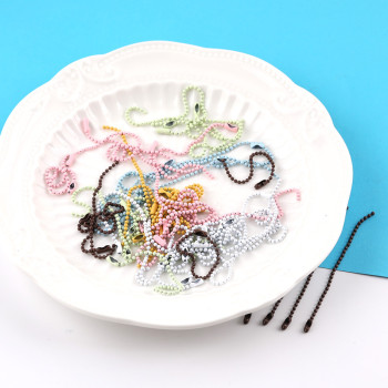 1.5*10cm Color Painted Metal Bead Chain Tag Diy Handmade Doll Bag Hanging Jewelry