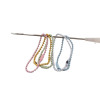 1.5*10cm Color Painted Metal Bead Chain Tag Diy Handmade Doll Bag Hanging Jewelry