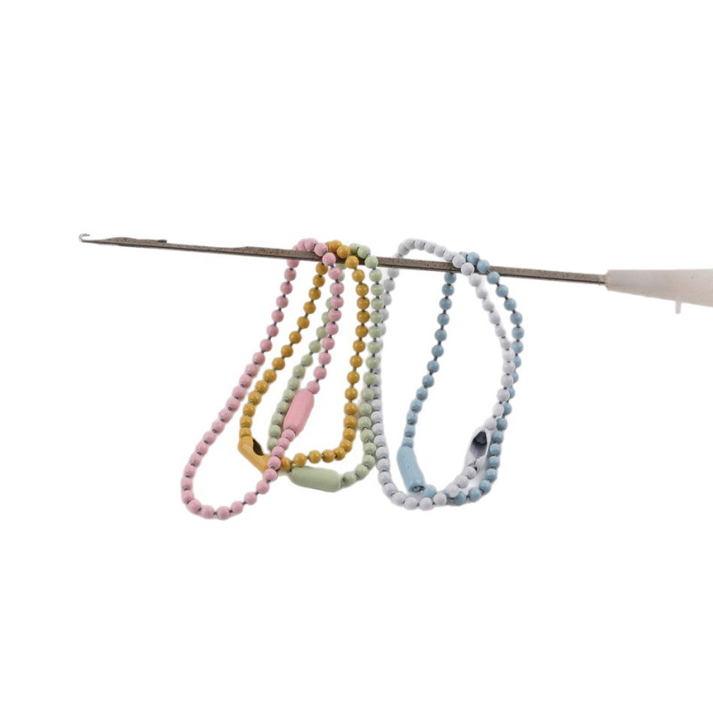 1.5*10cm Color Painted Metal Bead Chain Tag Diy Handmade Doll Bag Hanging Jewelry
