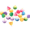 Cute Gradient Color Christmas Tree Cake Food Toy Resin Small Ornaments Diy Holiday Scene