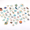Cartoon Cute Animals Flowers Love Alloy Dripping Oil Pendant Diy Handmade Bracelet