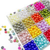 Diy Jewelry Accessories Loose Beads 3-20mm White Beige Abs Imitation Pearl Straight Hole