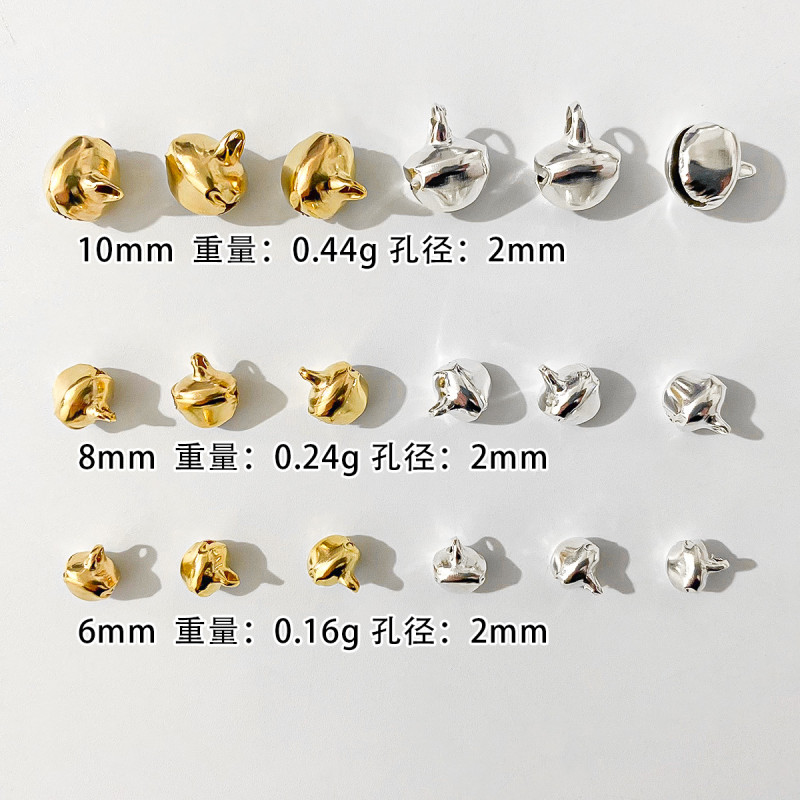 Ancient Style One-word Opening Small Bell Pendant Diy Jewelry Accessories Hairpin