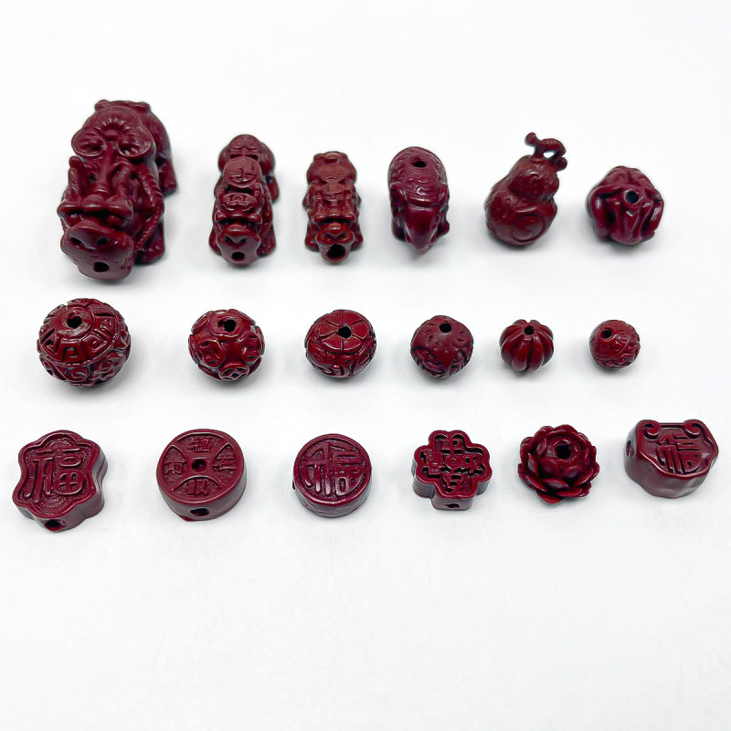National Style Cinnabar Cultural Toy Accessories Buddha Beads Bracelet Beaded Diy Jewelry