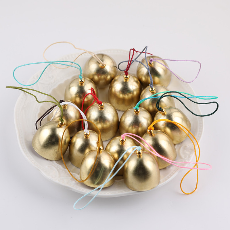 28mm Alloy Wind Chime Hat with Bell Core Pendant Christmas Material Holiday Decoration