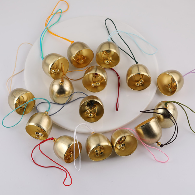 28mm Alloy Wind Chime Hat with Bell Core Pendant Christmas Material Holiday Decoration