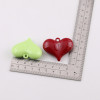 35*44mm Macaron Color Solid Large Peach Love Hanging Hole Pendant Diy Mobile Phone Chain